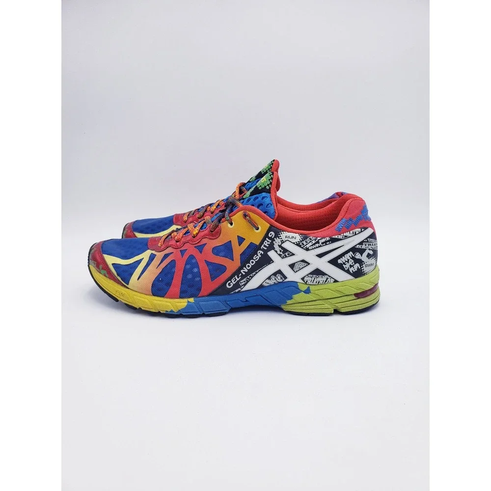 ASICS Gel Noosa Tri 9 Running Shoes Blue Royal White Red Mens 11 T408N